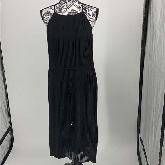 Sam Edelman Womens Pleated Hi-Low Midi Dress black - Picture 4 of 12